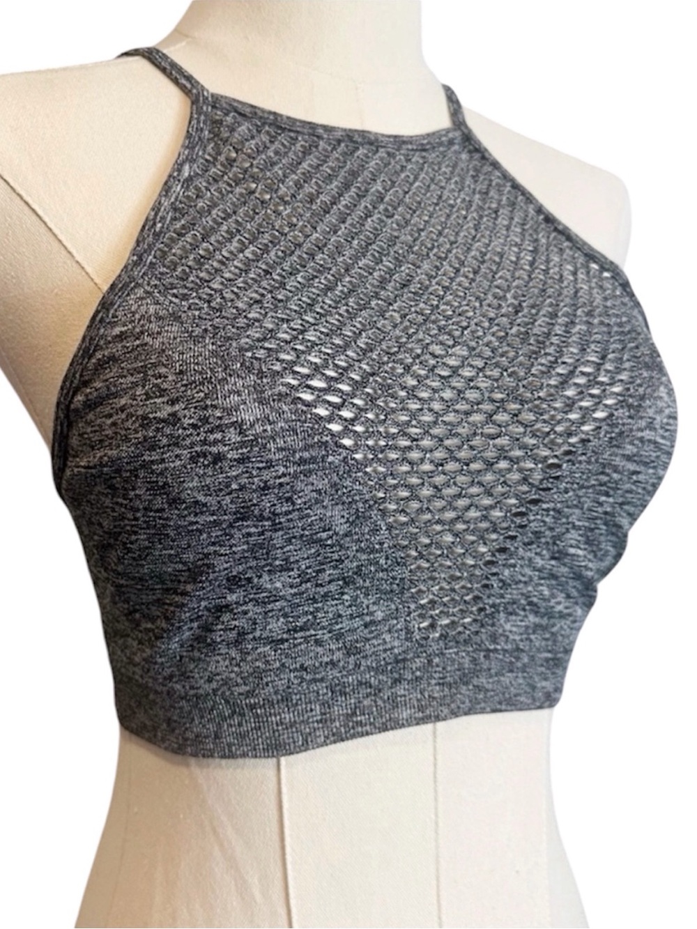 Victoria Sport By Victoria’s Secret Static Grey Mesh Y Back Sports Bra